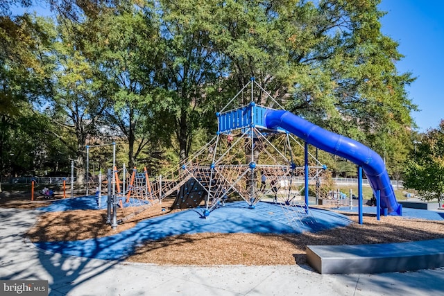 view of community jungle gym