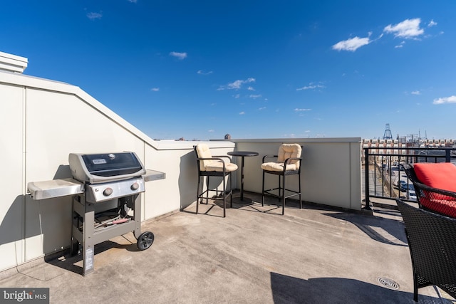 view of patio / terrace with area for grilling