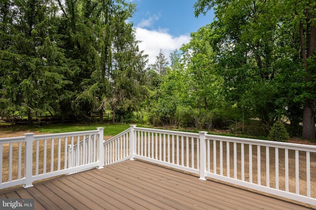 670 Leopard Rd, Berwyn, PA 19312 - deck with view of wooded area