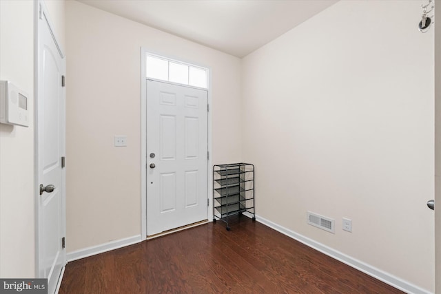 entryway featuring dark hardwood / wood-style flooring