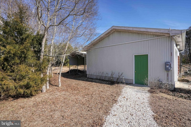 view of outbuilding with an outbuilding