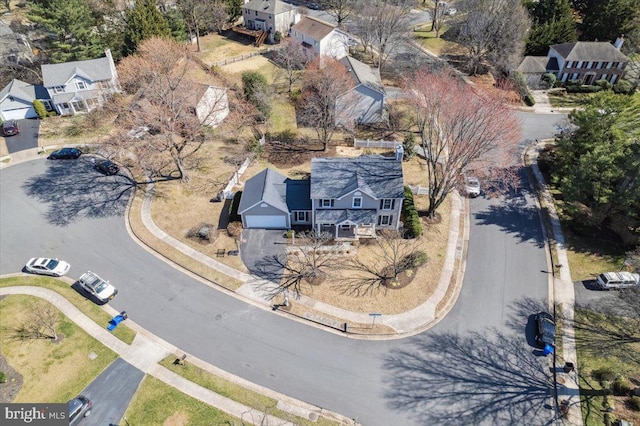 drone / aerial view featuring a residential view