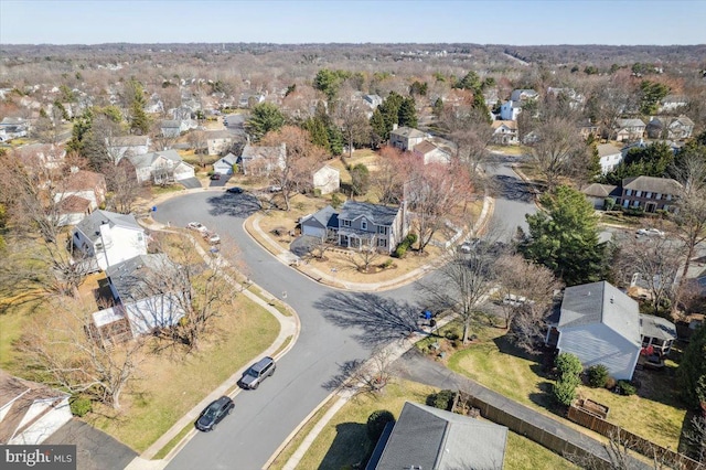 aerial view featuring a residential view