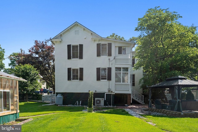 402 S Samuel St, Charles Town, WV 25414 - rear view of property with a gazebo and stairway