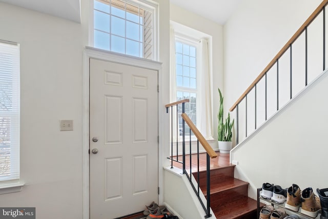 entryway with stairs