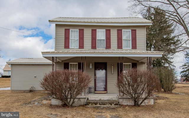 view of front facade with covered porch