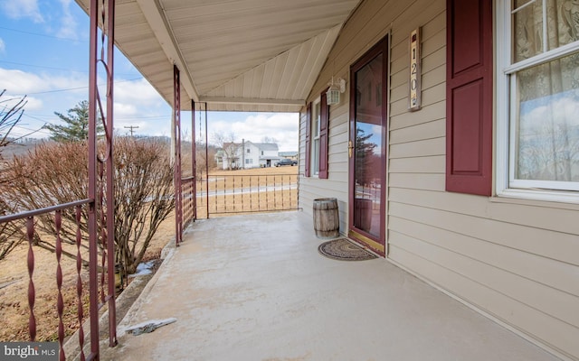 view of patio with covered porch