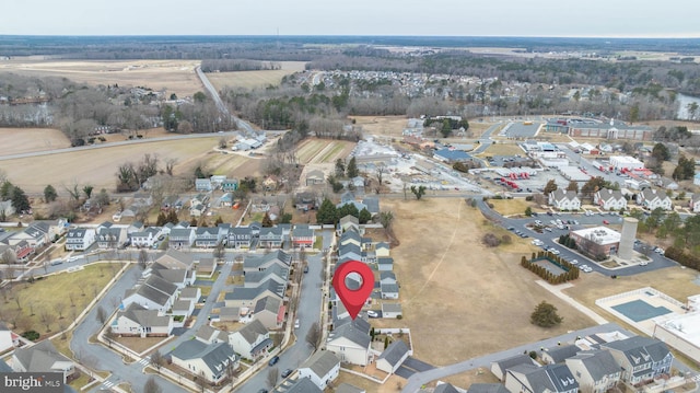 drone / aerial view with a residential view