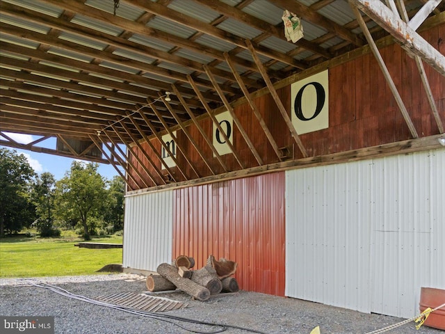 view of horse barn