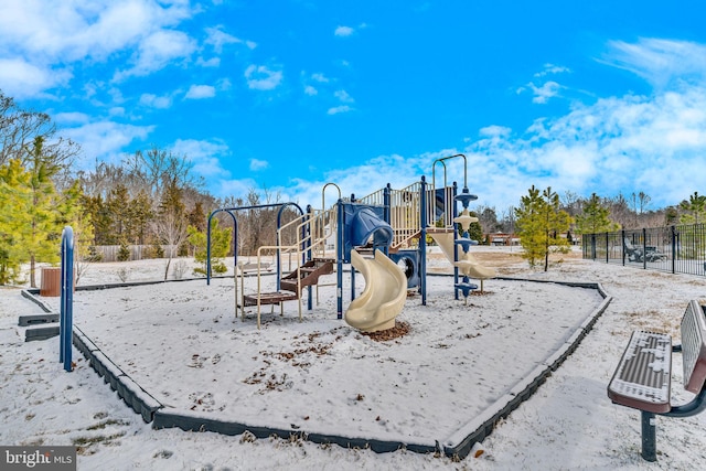 community playground with fence