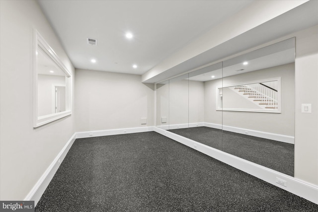 5408 Moorland Ln, Bethesda, MD 20814 - finished basement featuring baseboards and recessed lighting