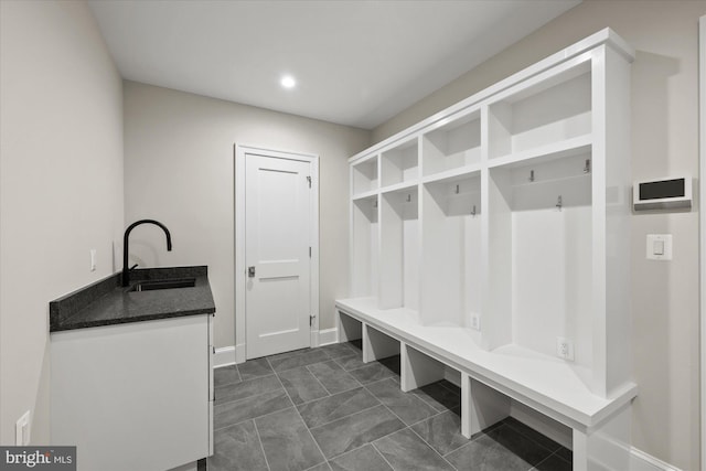 5408 Moorland Ln, Bethesda, MD 20814 - mudroom featuring a sink, baseboards, and recessed lighting