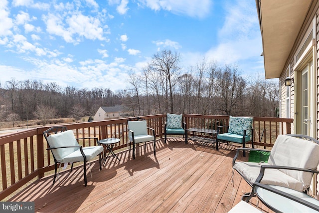 view of wooden deck