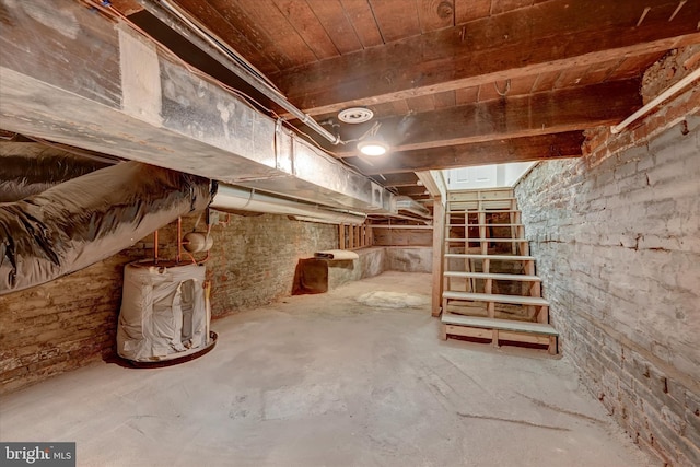 view of basement