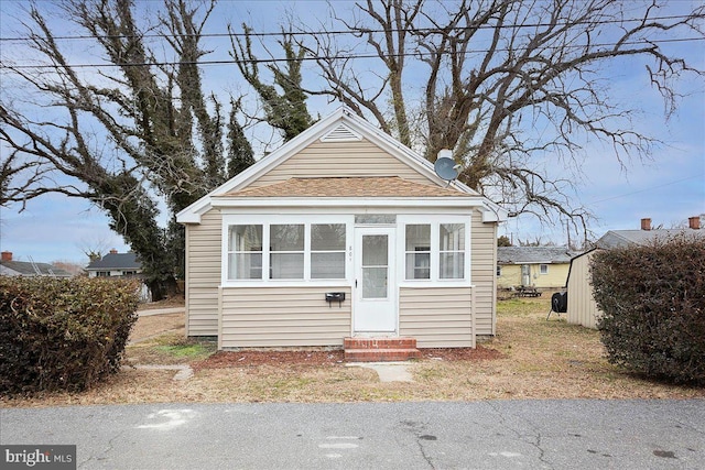 view of bungalow-style home