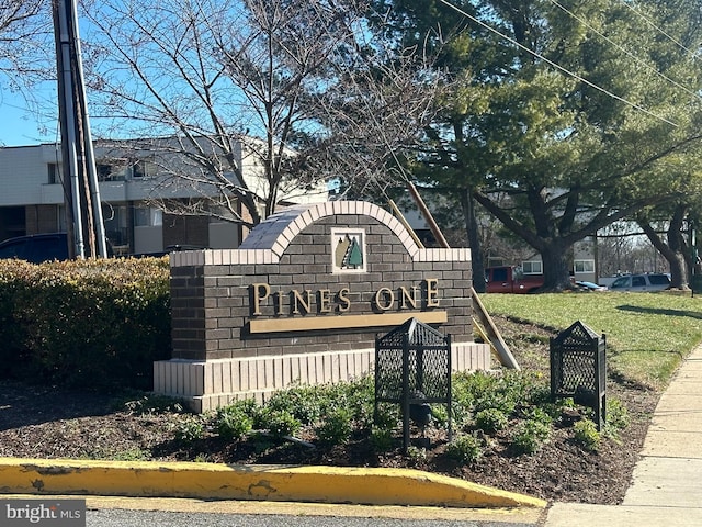 view of community sign