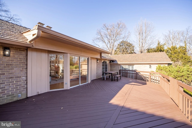 view of wooden deck