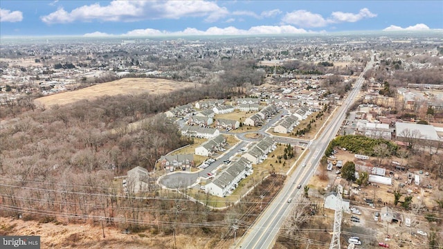 bird's eye view with a residential view