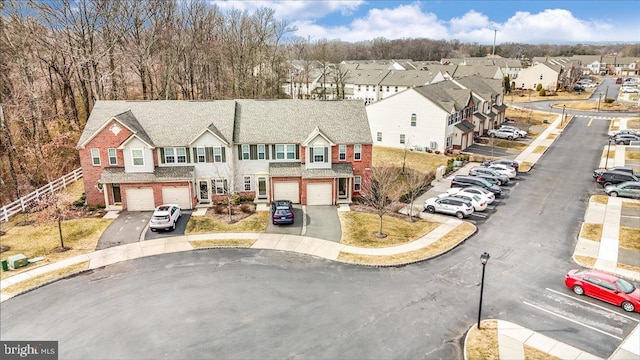 bird's eye view with a residential view