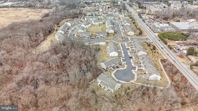 drone / aerial view with a residential view