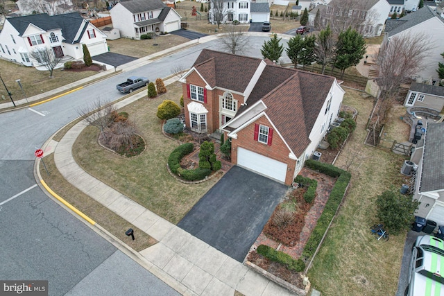 aerial view featuring a residential view