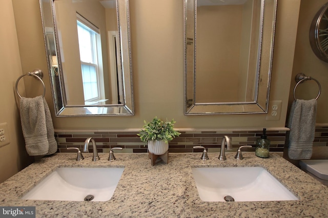 15516 Wigeon Way, Woodbridge, VA 22191 - bathroom with backsplash and double vanity