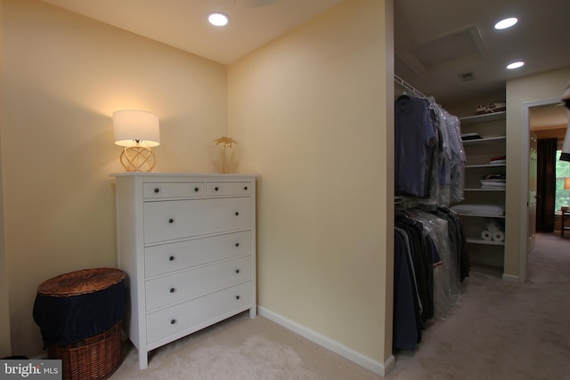 15516 Wigeon Way, Woodbridge, VA 22191 - walk in closet with light colored carpet and attic access