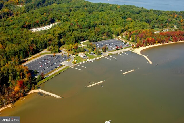 15516 Wigeon Way, Woodbridge, VA 22191 - drone / aerial view of a heavily wooded area and a nearby body of water