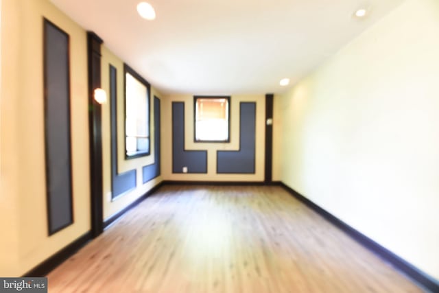 empty room featuring light hardwood / wood-style floors