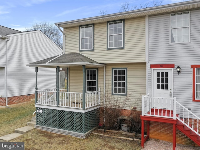 view of front of home featuring a porch