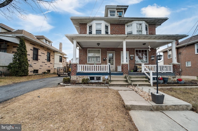 view of front of home with a porch