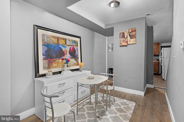 interior space with light wood-type flooring