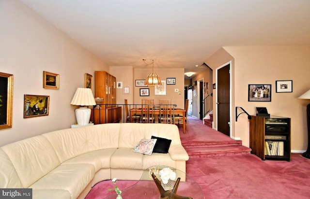 view of carpeted living room