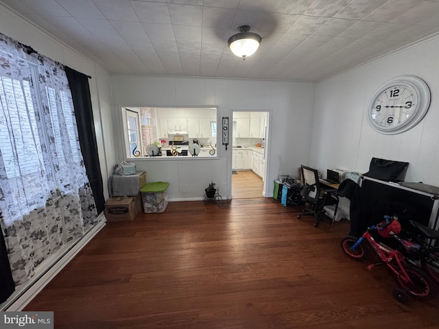 misc room featuring wood finished floors