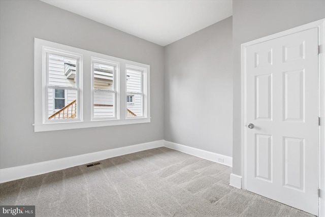 view of carpeted empty room