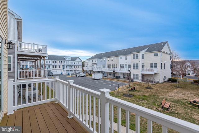 deck featuring a residential view