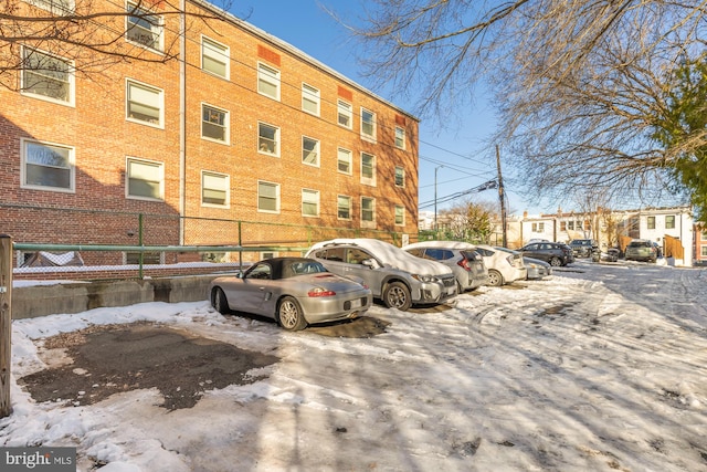 exterior space with uncovered parking