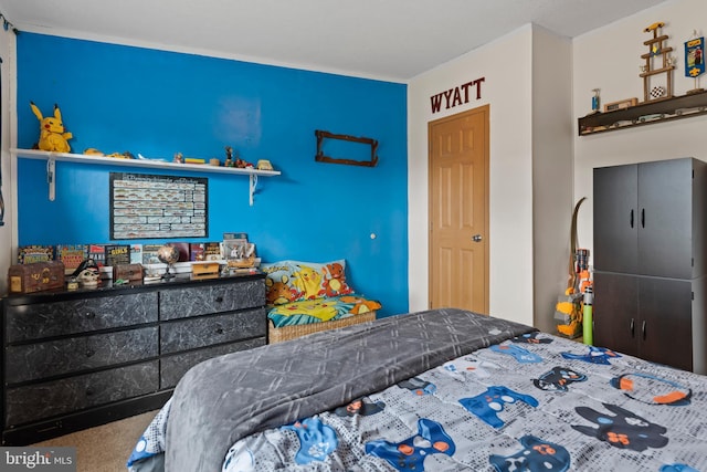 view of carpeted bedroom