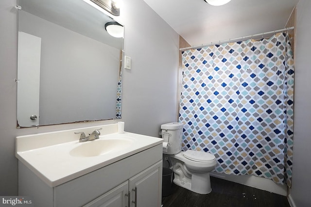 full bathroom with toilet and vanity