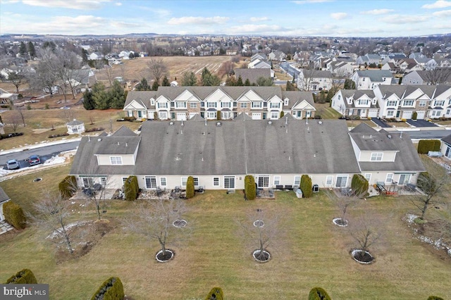 bird's eye view with a residential view