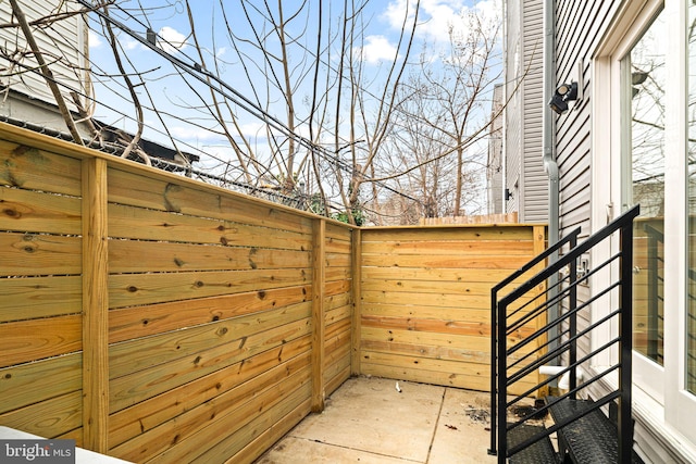 view of patio / terrace with fence