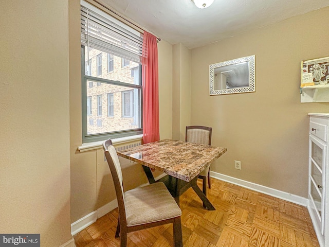 dining area with baseboards