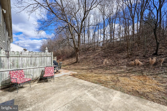 view of patio with fence