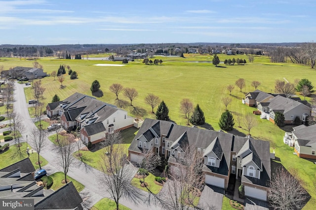 aerial view featuring a residential view