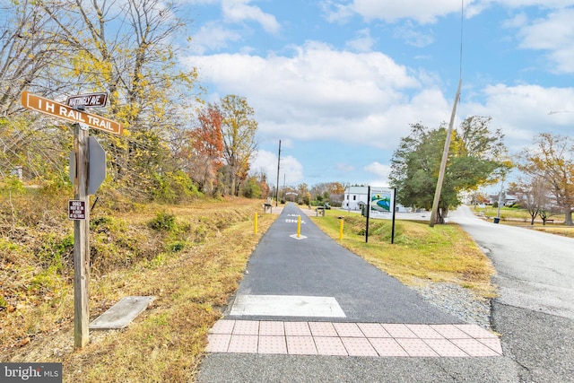 view of road featuring traffic signs