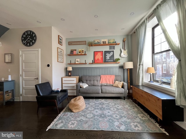 living room featuring wood finished floors