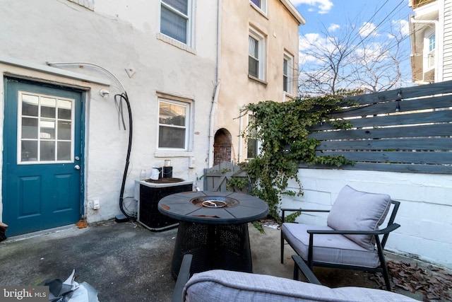 view of patio / terrace featuring cooling unit