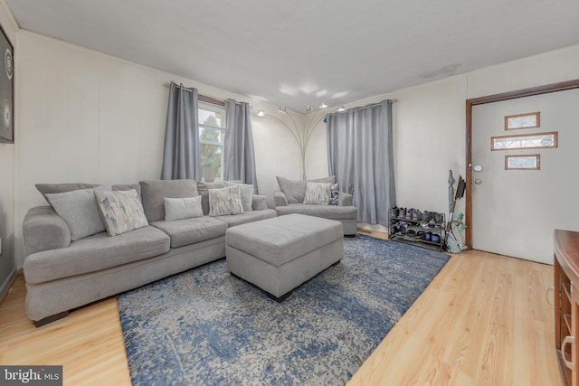 living room featuring wood finished floors