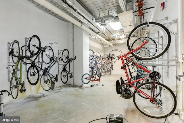 garage with bike storage