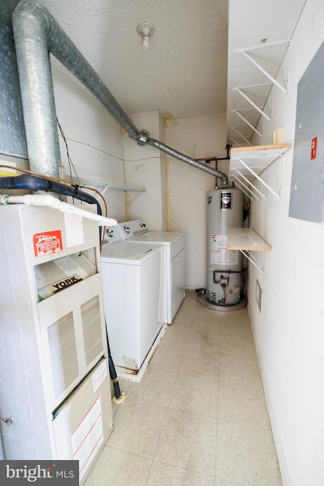 72 Arapaho Pl, Absecon, NJ 08205 - laundry room with gas water heater, separate washer and dryer, and electric panel